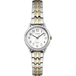 Timex Easy Reader Womens Watch Two Tone Expansion Band Indiglo Light
